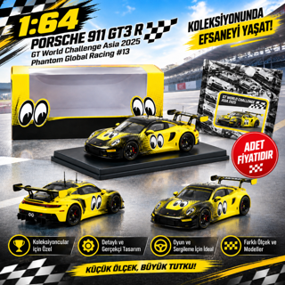 1/64 911 GT3 R GT World Challenge Asia 2025 Phantom Global Racing #13 with Cards (adet fiyatıdır)