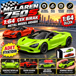 RW8864 1:64 750S ÇEK BIR.ARABA METAL MODEL ARABA (adet fiyatıdır)
