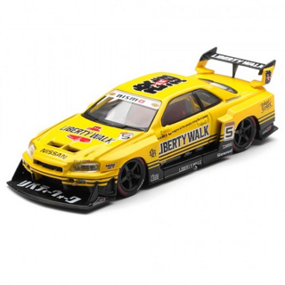 Model Araç 1/64 LB-ER34 Super Silhouette SKYLINE Sport Yellow