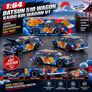 X KaidoHouse 1/64 Datsun KAIDO 510 Wagon Koi Wagon V1 (adet fiyatıdır)