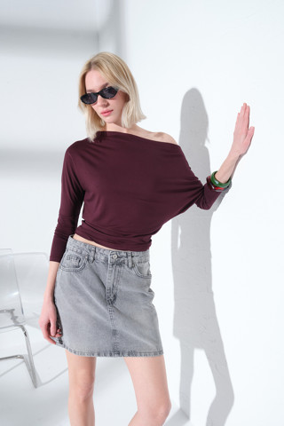 %100 Pamuk 5 cep denim kot Kadın Jean mini etek @Latina