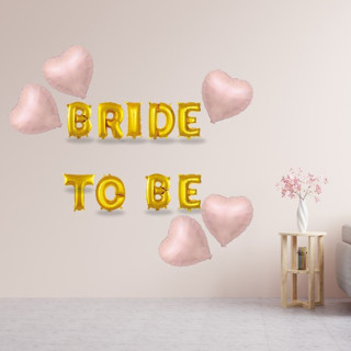Pembe Folyo Kalp Gold Folyo Harfli Bride To Be Süsleme