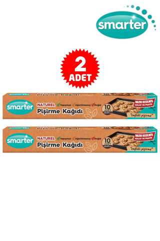 SMARTER Naturel Ağartılmamış 2 Paket Yağlı Pişirme Kağıdı 10x2