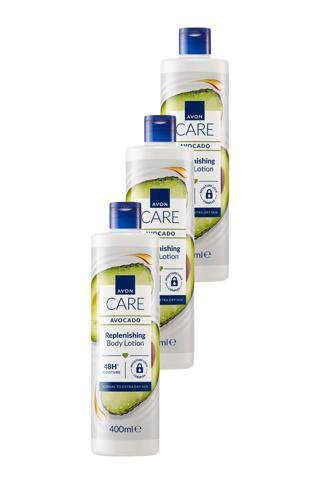 Avon Care Kuru Ciltler İçin Avokado Özlü Vücut Losyonu 400 Ml. Üçlü Set