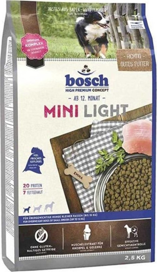 Bosch Mini Light Taze Kümes Hayvanlı Küçük Irk Diyet Köpek Maması 2.5kg