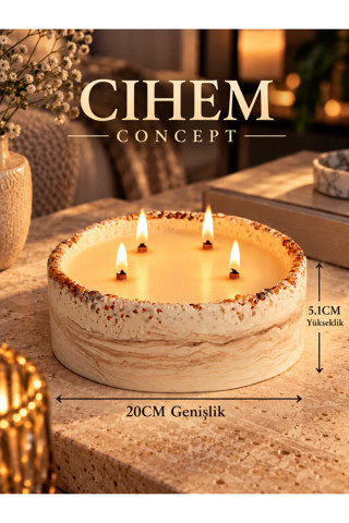 Cihem Concept Mermer Desenli Dev Boy Mum Kasesi