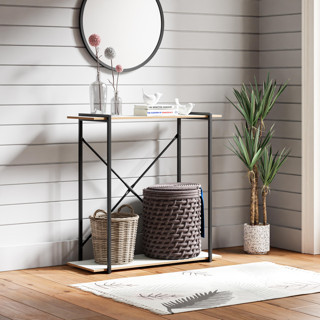 Eportatif Metal Ayaklı Dresuar Raflı Dresuar Dekoratif Metal Dresuar Beyaz 1377