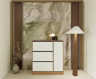 Masif Market KORİKOS DÜŞER KAPAKLI AYAKKABI DOLABI MARBELLA KİRAZ RENK