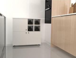 Esyah Şişelik Bölmeli Mutfak Dolabı