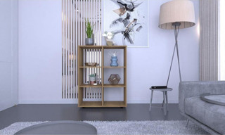 Esyah Modern Ahşap Kitaplık