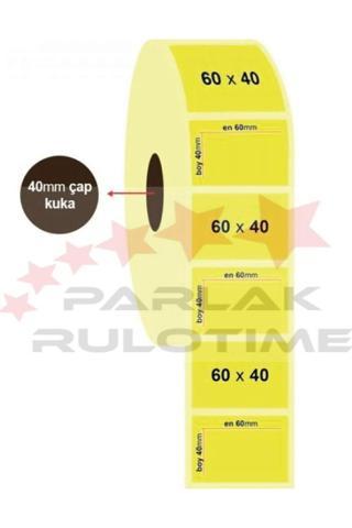 Parlak Rulotime 40*60 10 Rulo 1000 Sarım Sarı Zemin Eczane İlaç Tarif Etiketi 