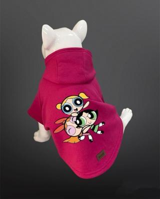 Kedi & Köpek Kıyafeti Sweatshirt - Powerpuff Girls Baskılı Pembe Sweatshirt