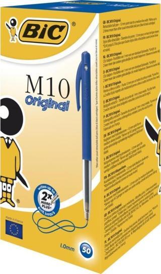 Bic Tükenmez Kalem M10 Basmalı Mavi 1199190121 (50 Li Paket)