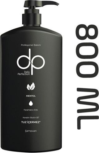 Dp Daily Perfection Mentol Ferahlatıcı Etki Tuzsuz Şampuan 800 Ml 2 Adet