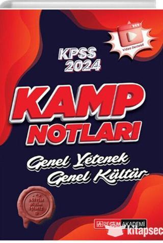 2024 KPSS Genel Yetenek Genel Kültür Kamp Notları  - Pegem Akademi Yayıncılık