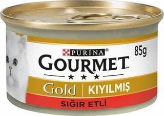 Gourmet Gold Kıyılmış Sığır Etli Yetişkin Kedi Konservesi 12 Adet 85 Gr