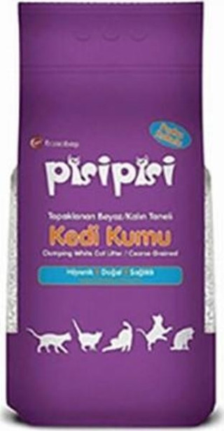 Pisipisi Pudra Kokulu Topaklanan Bentonit Kalın Taneli Kedi Kumu 10 Kg