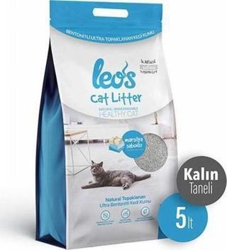 Leos Cat Litter Marsilya Sabunlu Bentonit Kalın Taneli Kedi Kumu 2x5 Lt