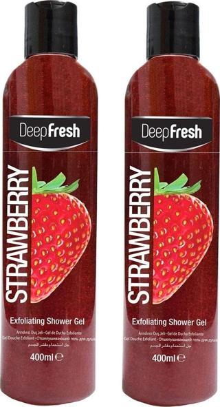 Deep Fresh Arındırıcı Duş Jeli Peeling Çilekli 400 ml x 2 Adet