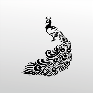 Folyo Sticker Tavuz Kuşu 30cm Uzunluk