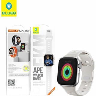 Blueo Apple Watch 42/44/45/49Mm Fluoro Rubber Sport Watch Band Saat Kordonu Beyaz