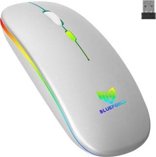 Blueforce V5.0 Bluetooth & Wireless 2,4ghz Sessiz Kablosuz Mouse Gümüş