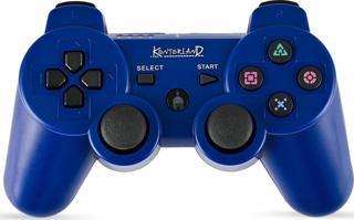 Kontorland - PS3 Uyumlu Titreşimli Kablosuz Oyun Kolu GamePad (Mavi)