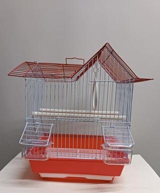 Netx Kırmızı Kuş Kafesi Çin Evi 30x23x51 Kanarya Muhabbet Kuşu için