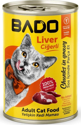 Bado Yetişkin Yaş Kedi Maması Ciğerli 400 gr