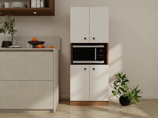 Masif Market Perge Mikrodalga Dolabı Marbella Kiraz-Beyaz