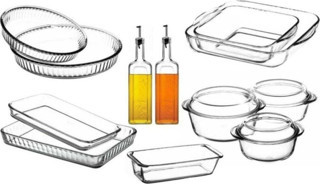 Paşabahçe borcam mutfak seti - 12 prç. borcam çeyiz seti