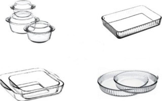 Paşabahçe borcam seti 8 prç. borcam tencere fırın tepsisi takımı seti