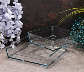 Paşabahçe premium borcam seti - 2 li kare borcam takımı özel seri