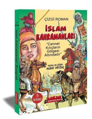 İslam Kahramanları Çizgi Roman Seti - 5 Kitap Takım Murat Sevinç Bordo Ressam