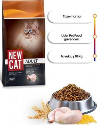 NewCat Tavuklu Yetişkin Kedi Maması 10 KG