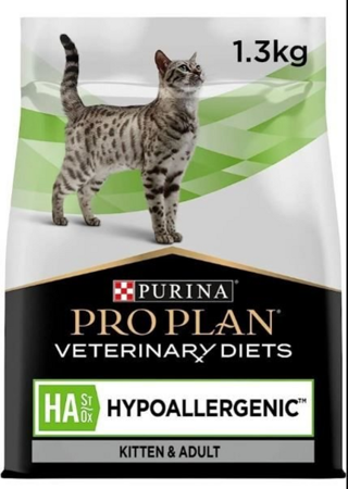 Pro Plan PURINA® VETERINARY DIETS Feline HA St/Ox Hypoallergenic Kedi Maması1,3 kg 