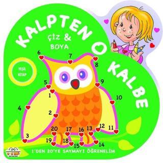 Kalpten Kalbe Çiz Boya - Yeşil Kitap - Kolektif  - 0-6 Yaş Yayınları