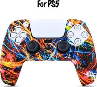 Kontorland PS5 Gamepad Uyumlu Silikon Kılıf - (Color Chaos)