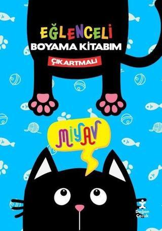 Miyav Eğlenceli Boyama Kitabım - Çıkartmalı - Doğan Çocuk