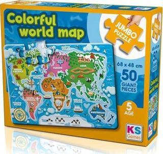 Ks Games Colorful World Map 50 JP 31015