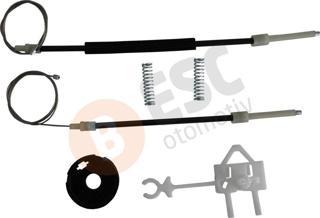ESC Otomotiv Fiat Palio 2002-2011 için Ön Sol Cam Kriko Seti 46786201