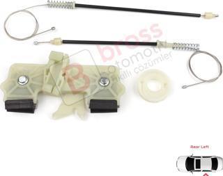 ESC Otomotiv Ford Fiesta 2008-2012 Makyajsız Için Arka Sol Cam Kriko Seti 8a61a27001bh
