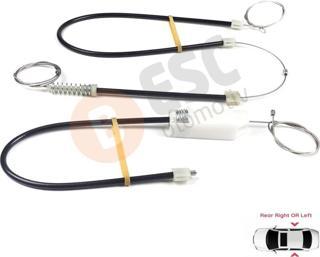 ESC Otomotiv Mercedes CLS 320 için Arka Cam Kriko Tamir Seti A2197300746