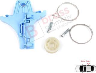 ESC Otomotiv VW Jetta MK6 A6 5C6 için Arka Sağ Cam Kriko Tamir Seti 5C6839462