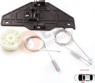 ESC Otomotiv Citroen C3 MK2 5 Kapı İçin Ön Sol Cam Kriko Tamir Seti 402215E