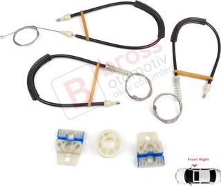 VW Polo Typ 6R 6C 61 2009-2016 4/5 Kapı İçin Sağ Ön Kapı Cam Kriko Tamir Seti 6R4837462