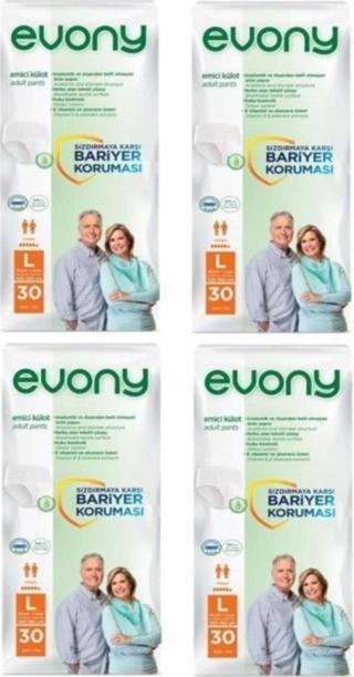 Evony Emici Külot Büyük Large 5.5 Damla 30'Lu 4 Paket 120 Adet