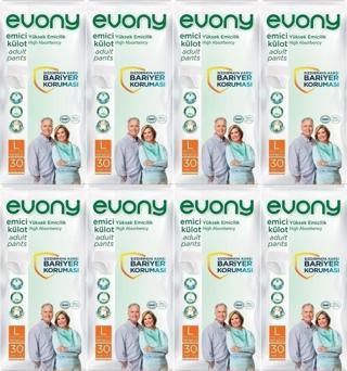 Evony Hasta Bezi Yetişkin Emici Külot L-Büyük Boy 240 Adet (8Pk*30)