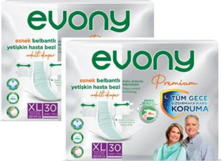 Evony Premium Hasta Bezi Belbantlı Xl 30 Lu 2 Adet