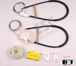 Renault Clio MK2 1998-2012 2/3-Kapı HB Coupe Van 7700842247 İçin Elektrikli Sol Cam Kriko Tamir Seti